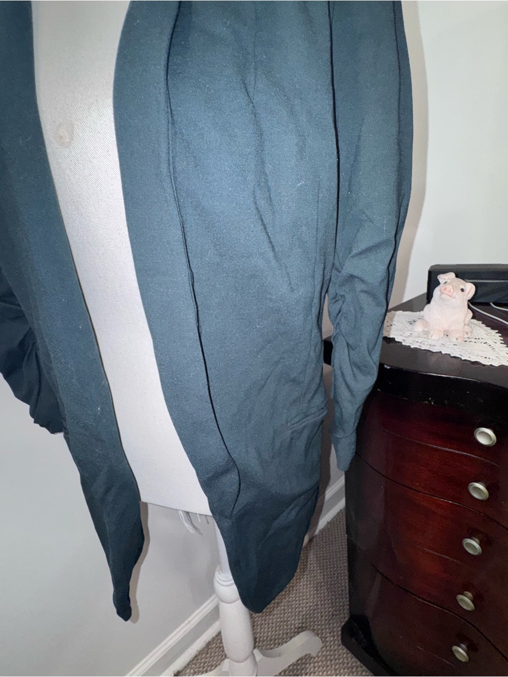 Dark Teal Open-Front Blazer - Picture 9 of 9